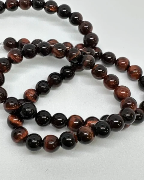 Red Tigers Eye Smooth Round Beads Approx 6mm 38cm Strand