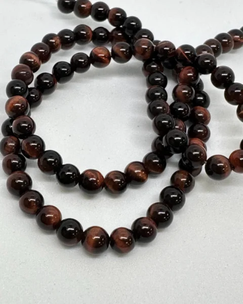 Red Tigers Eye Smooth Round Beads Approx 4mm 38cm Strand