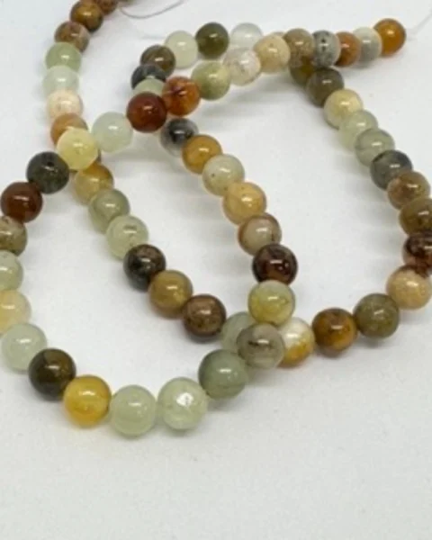 Multi Jade Smooth Round Beads Approx 6mm 38cm Strand