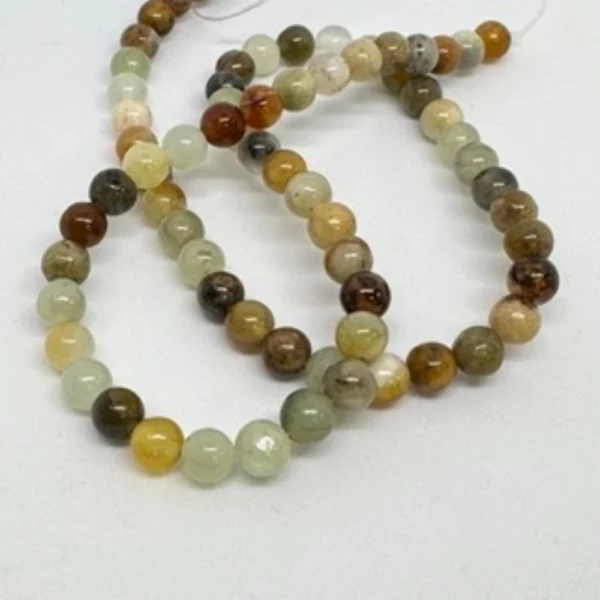 Multi Jade Smooth Round Beads Approx 6mm 38cm Strand