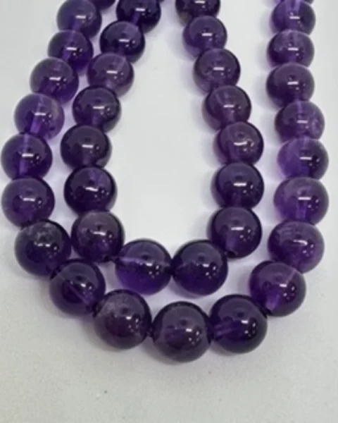Amethyst Smooth Round Beads Approx 8mm 38cm Strand
