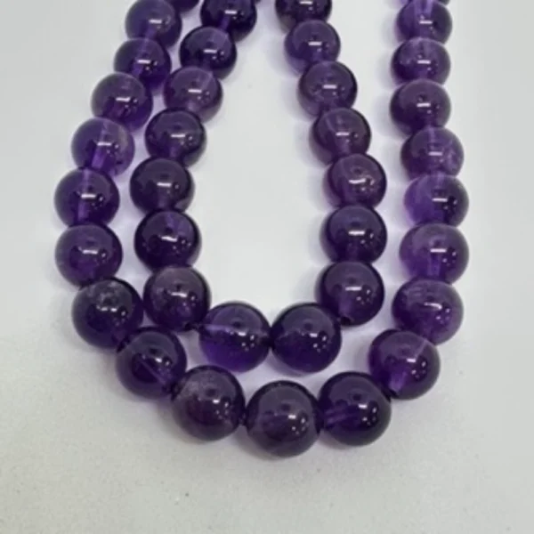 Amethyst Smooth Round Beads Approx 8mm 38cm Strand