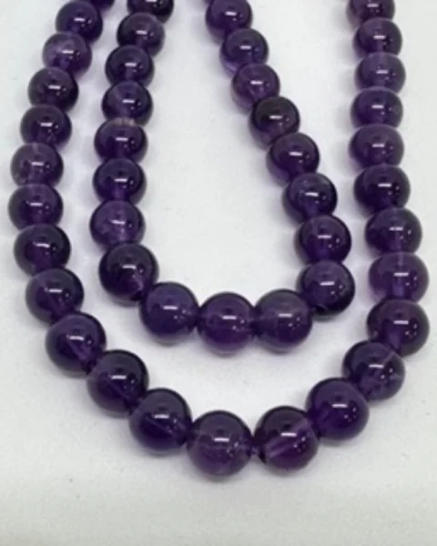 Amethyst Smooth Round Beads Approx 6mm 38cm Strand