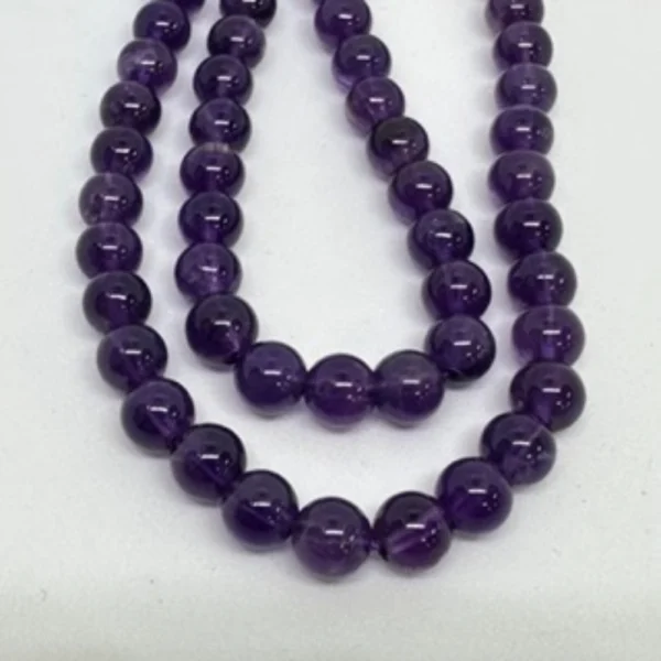 Amethyst Smooth Round Beads Approx 6mm 38cm Strand