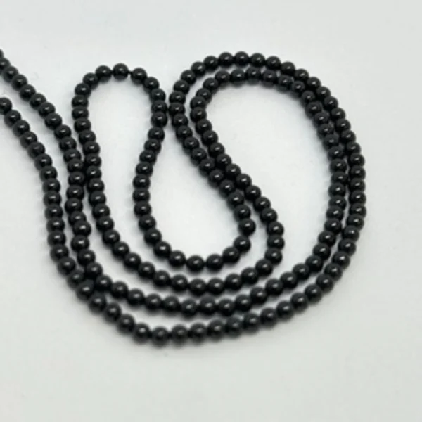 Black Spinel Smooth Round Beads Approx 2mm 38cm Strand