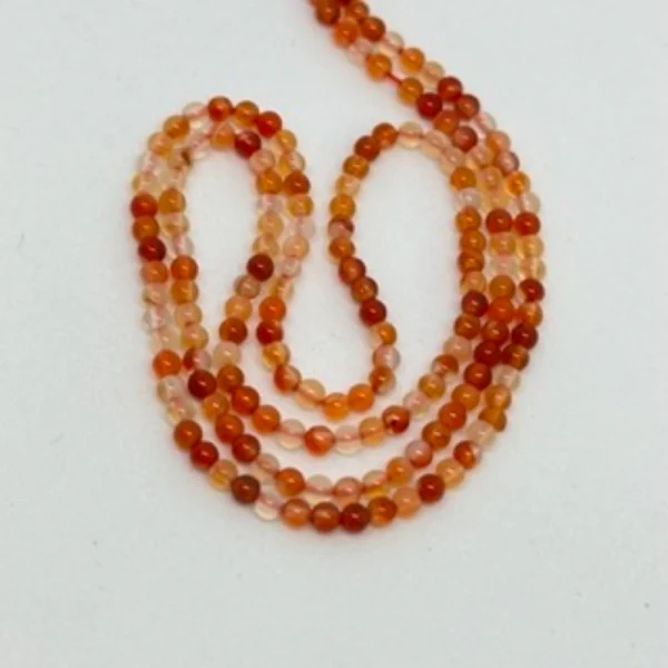 Carnelian Smooth Round Beads Approx 2mm 38cm Strand