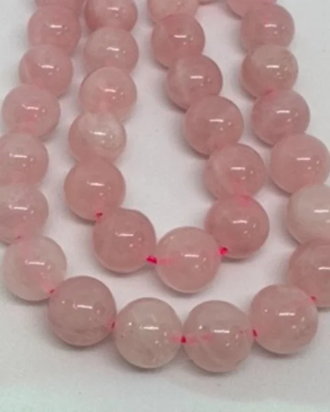 Rose Quartz Smooth Round Beads Approx 10mm 38cm Strand