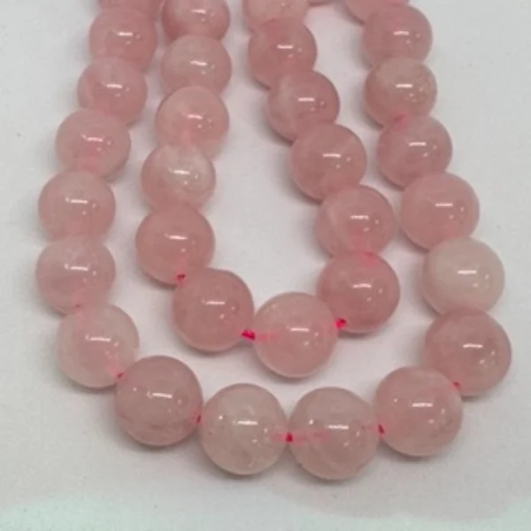 Rose Quartz Smooth Round Beads Approx 10mm 38cm Strand