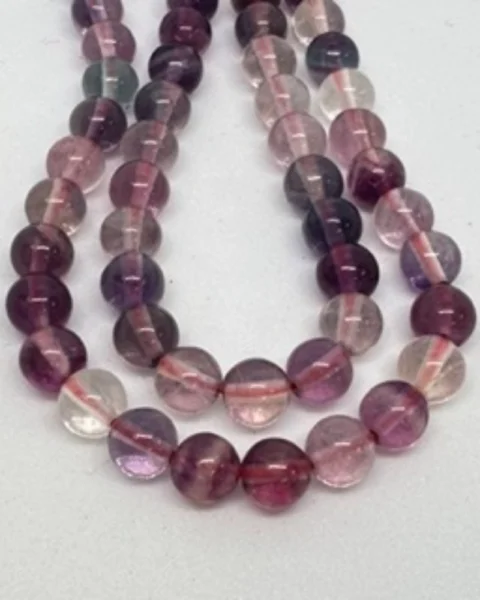 Multi Fluorite Smooth Round Beads Approx 6mm 38cm Strand