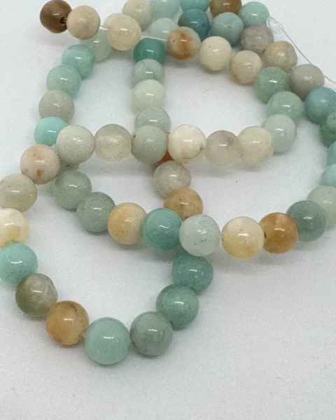 Multi Amazonite Smooth Round Beads Approx 6mm 38cm Strand