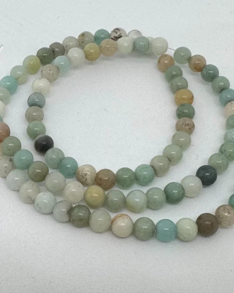 Multi Amazonite Smooth Round Beads Approx 4mm 38cm Strand