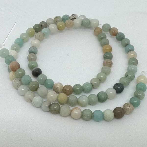 Multi Amazonite Smooth Round Beads Approx 4mm 38cm Strand