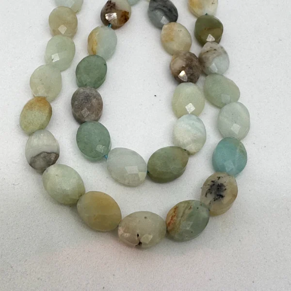 Multi Amazonite Faceted Oval Beads Approx 6 x 8mm 38cm Strand