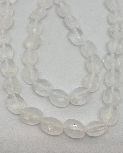 Quartz Faceted Oval Beads Approx 6 x 8mm 38cm Strand