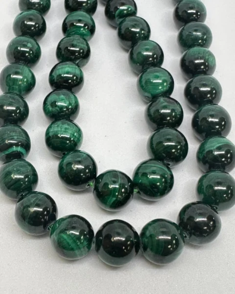 Premium Malachite Smooth Round Beads Approx 8mm 38cm Strand