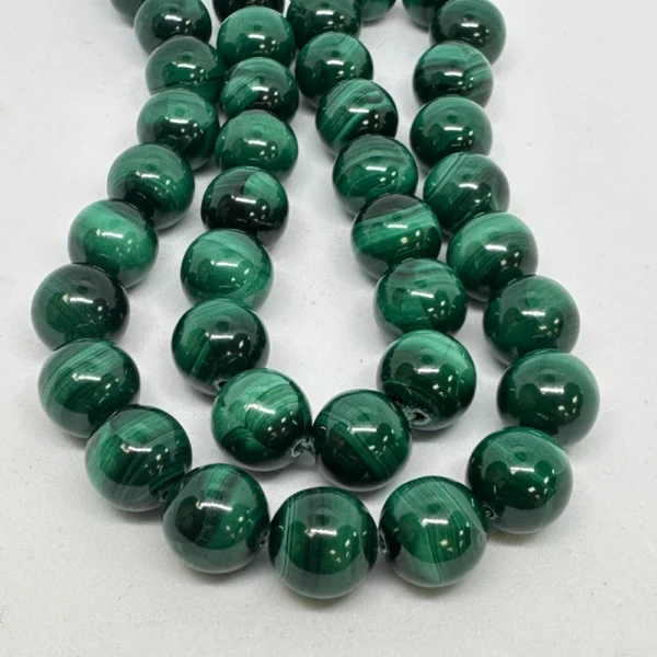 Premium Malachite Smooth Round Beads Approx 10mm 38cm Strand