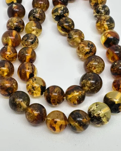 Amber Smooth Round Beads Approx 8mm 38cm Strand