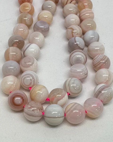 Pink Agate Smooth Round Beads Approx 8mm 38cm Strand