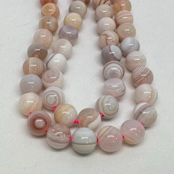 Pink Agate Smooth Round Beads Approx 8mm 38cm Strand