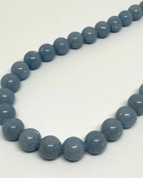 Angelite Smooth Round Beads Approx 8mm 38cm Strand CHINA