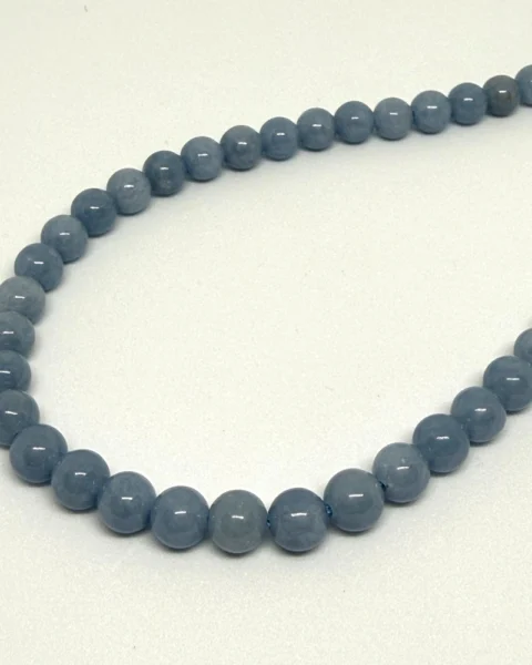 Angelite Smooth Round Beads Approx 6mm 38cm Strand CHINA