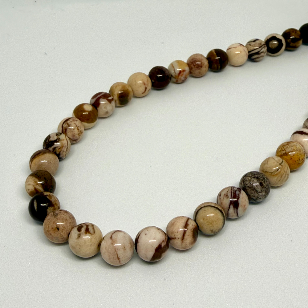 American Wooden Jasper Smooth Round Beads Approx 8mm 38cm Strand CHINA
