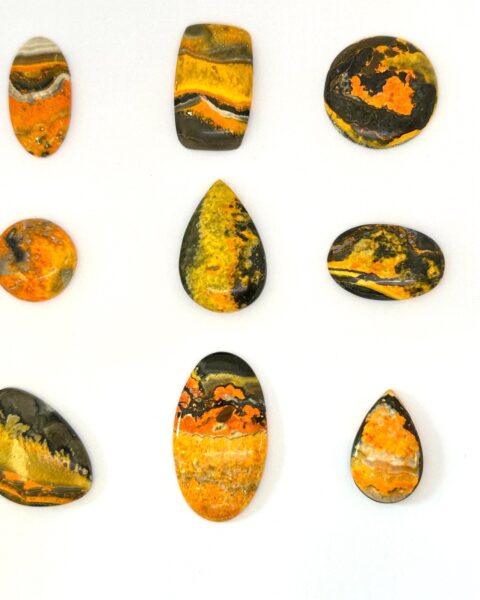 Bumblebee Jasper Cabochons Mixed Sizes - Select your own