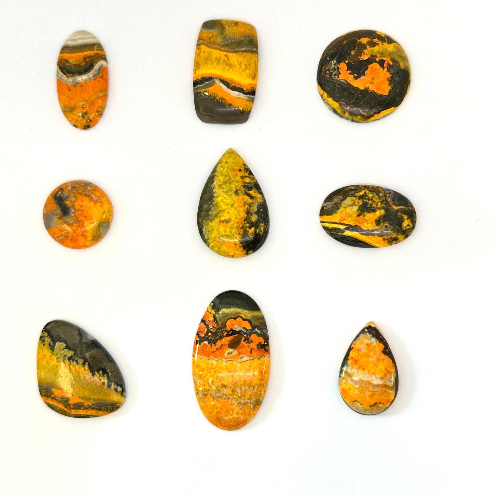 Bumblebee Jasper Cabochons Mixed Sizes - Select your own