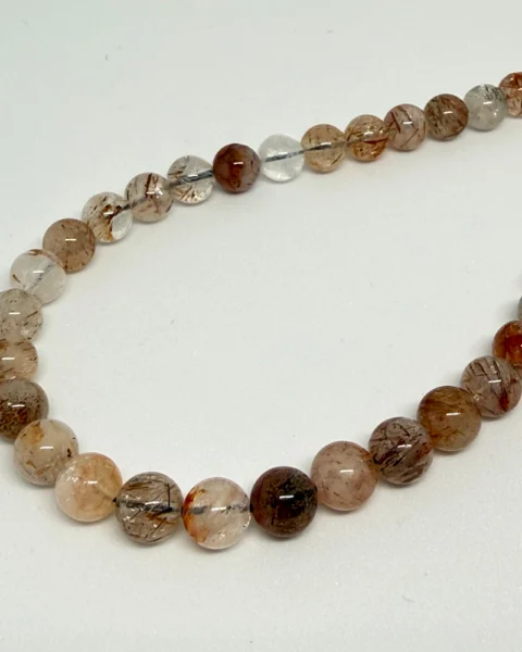 Multi Rutile Quartz Smooth Round Beads Approx 6mm 38cm Strand CHINA