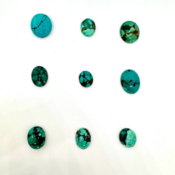 Tibetan Turquoise Cabochons Mixed Sizes - Select your own