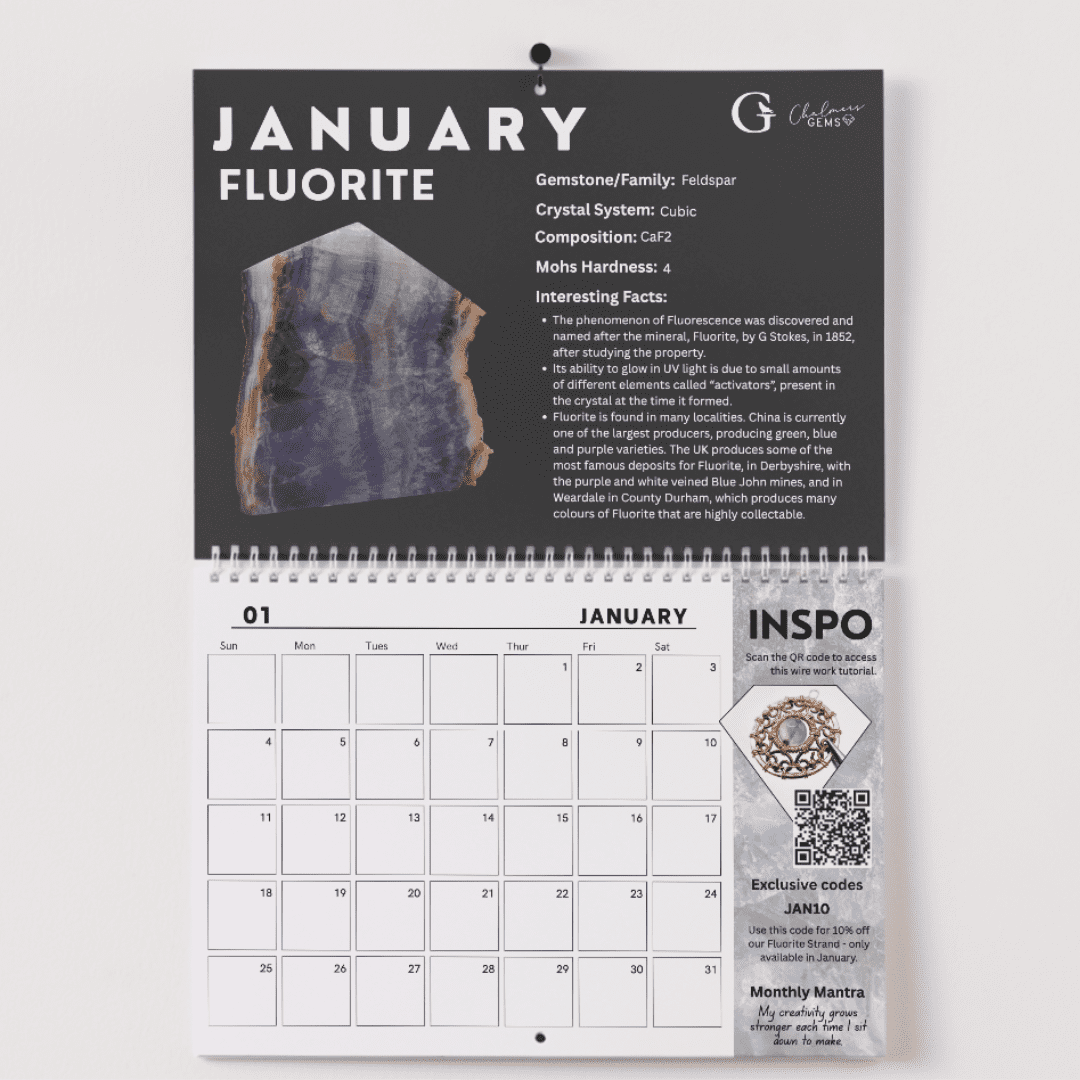 Gemstone Wall Calendar 2026 - Image 2