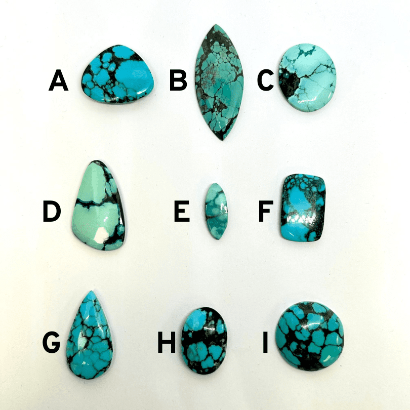 Tibetan Turquoise Cabochons Mixed Sizes - Select your own - Image 2