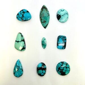 Tibetan Turquoise Cabochons Mixed Sizes - Select your own