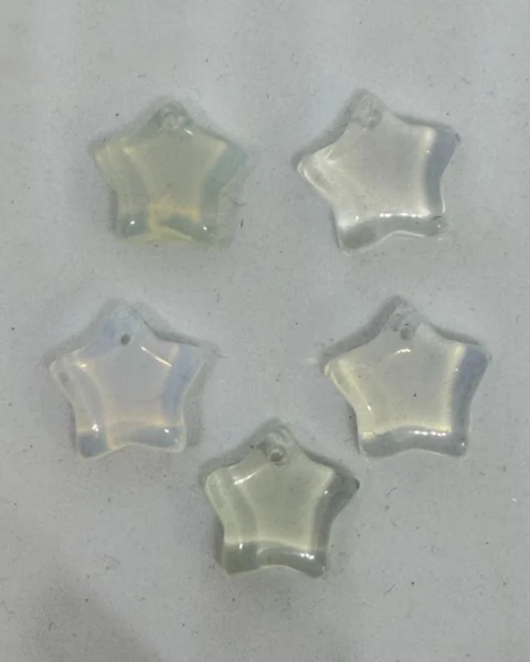 Opalite ( Man Made) Star Top Drilled Beads Approx 15mm 5pc pack