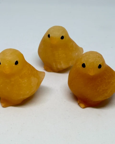 Orange Calcite Chick ( with plastic eyes) Approx 4cm