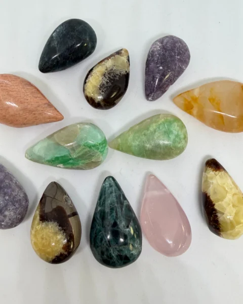 Mixed Gemstone Drop Approx 3xm Through Drilled