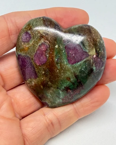 Ruby in Fuschite Heart Approx 5cm