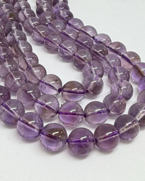 Amethyst Smooth Round Beads Approx 4mm 38cm Strand