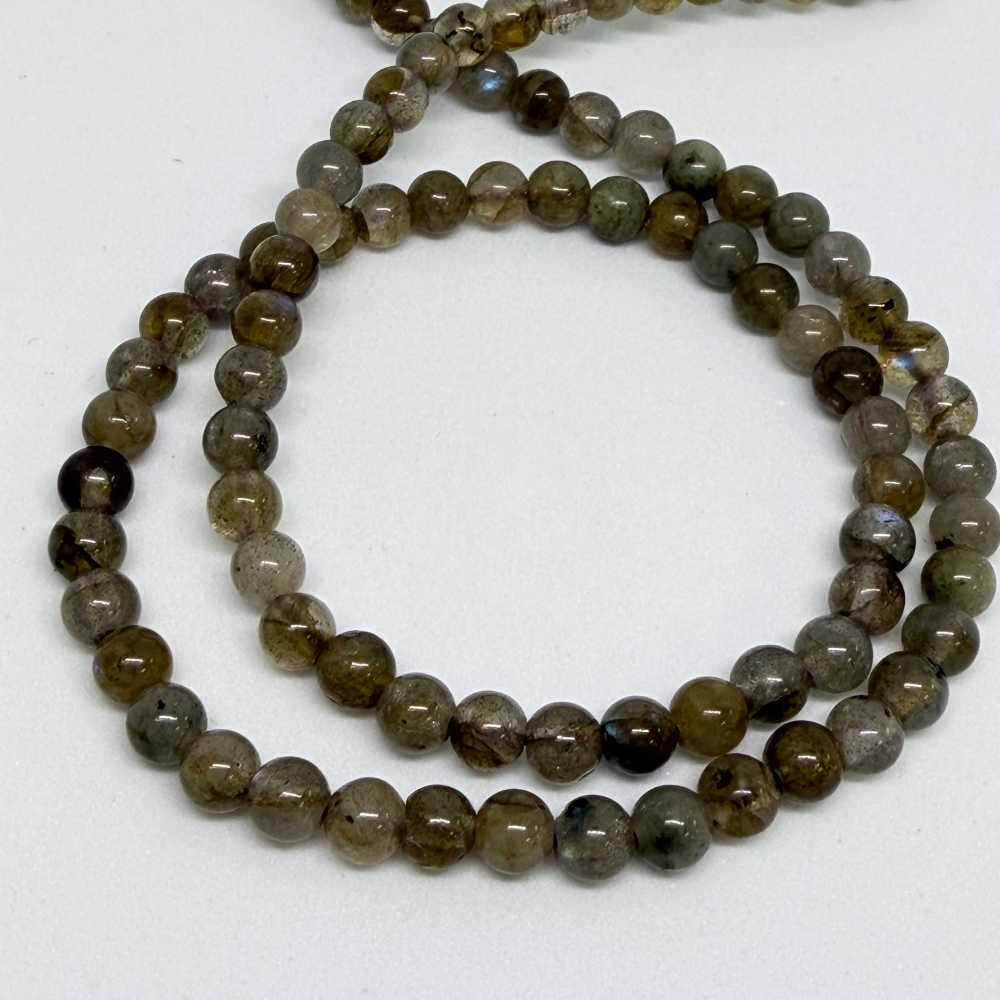 Labradorite Smooth Round Beads Approx 4mm 38cm Strand - Image 5