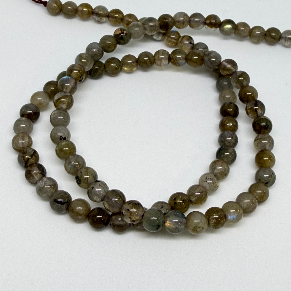Labradorite Smooth Round Beads Approx 4mm 38cm Strand - Image 4