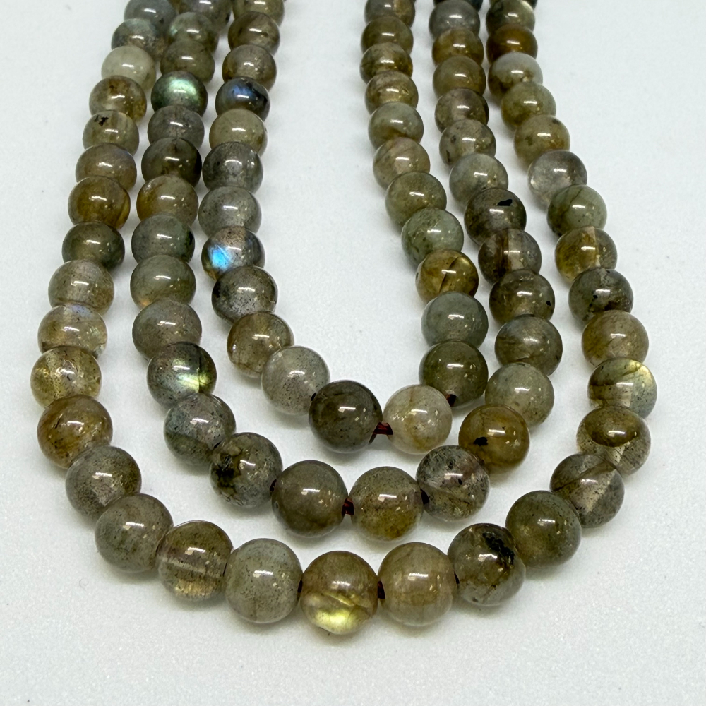 Labradorite Smooth Round Beads Approx 4mm 38cm Strand - Image 2