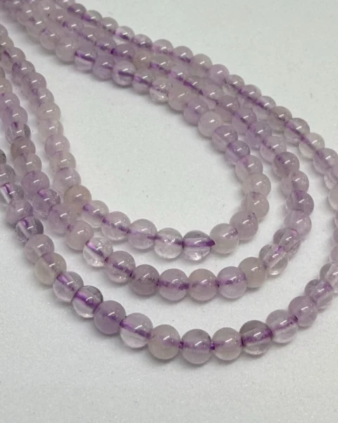 Lavender Amethyst Smooth Round Beads Approx 2-3mm 38cm Strand