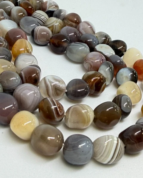 Botswana Agate Nugget Beads Approx 38cm Strand