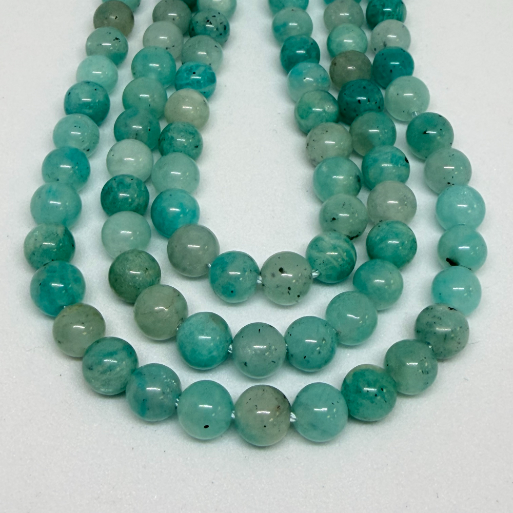Amazonite Smooth Round Beads Approx 5mm 38cm Strand - Image 4