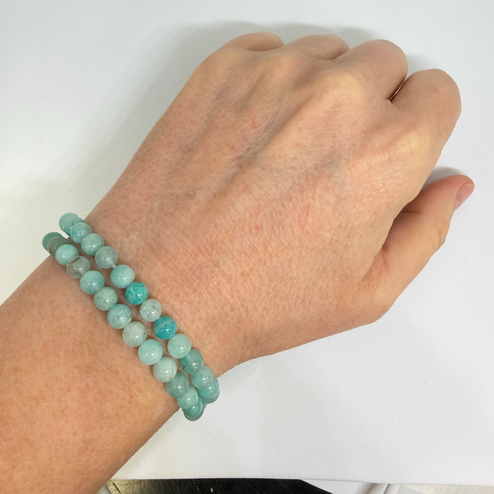 Amazonite Smooth Round Beads Approx 5mm 38cm Strand - Image 3