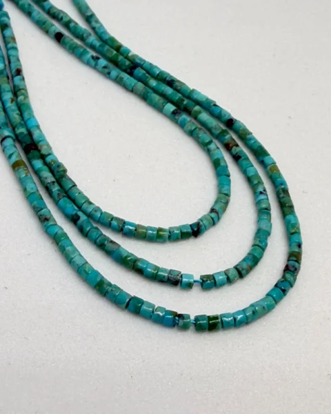 Turquoise Smooth Tube Beads Approx 1 x 1mm 38cm Strand