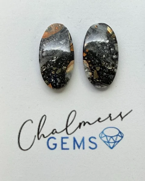 Malingano Jasper Mixed Shape Cabochons Approx 15 -25mm Pair