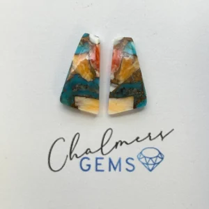 Spiny Mohave (constructed) Mixed Shape Cabochons Approx 15 -25mm Pair