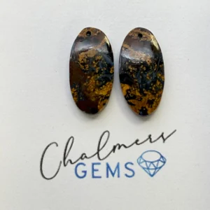 Pietersite Mixed Shape Cabochons Approx 15 -25mm Drilled Pair