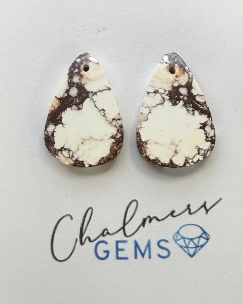 Wild Horse Jasper Mixed Shape Cabochons Approx 15 -25mm Drilled Pair